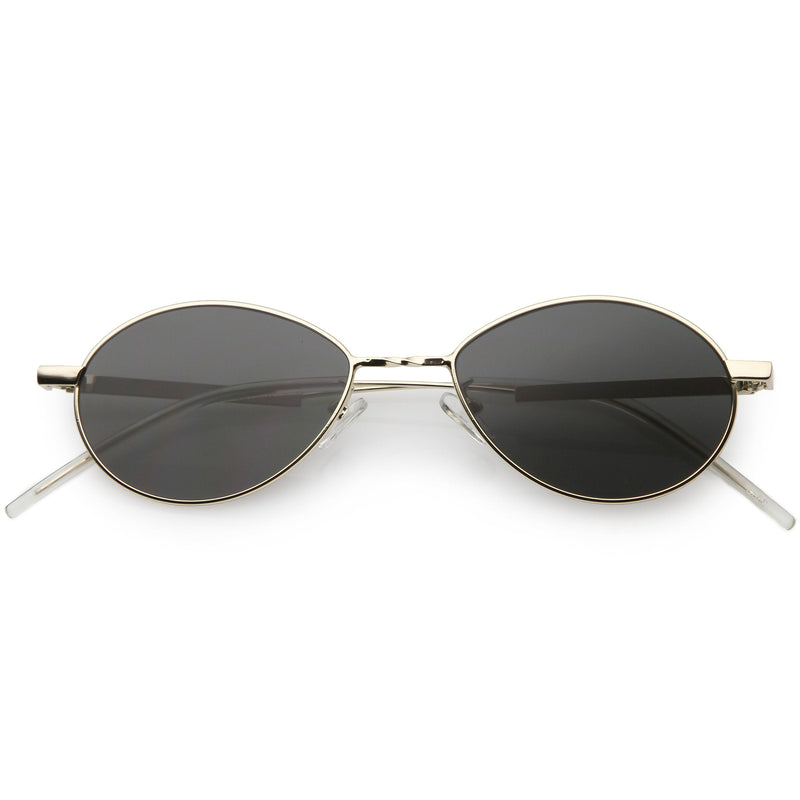 zeroUV Classic Retro Unisex Metal Oval Dapper Sunglasses C741 Sunglasses