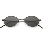 zeroUV Classic Retro Unisex Metal Oval Dapper Sunglasses C741 Sunglasses