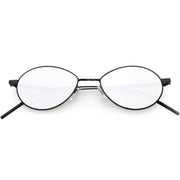 zeroUV Classic Retro Unisex Metal Oval Dapper Sunglasses C741 Sunglasses
