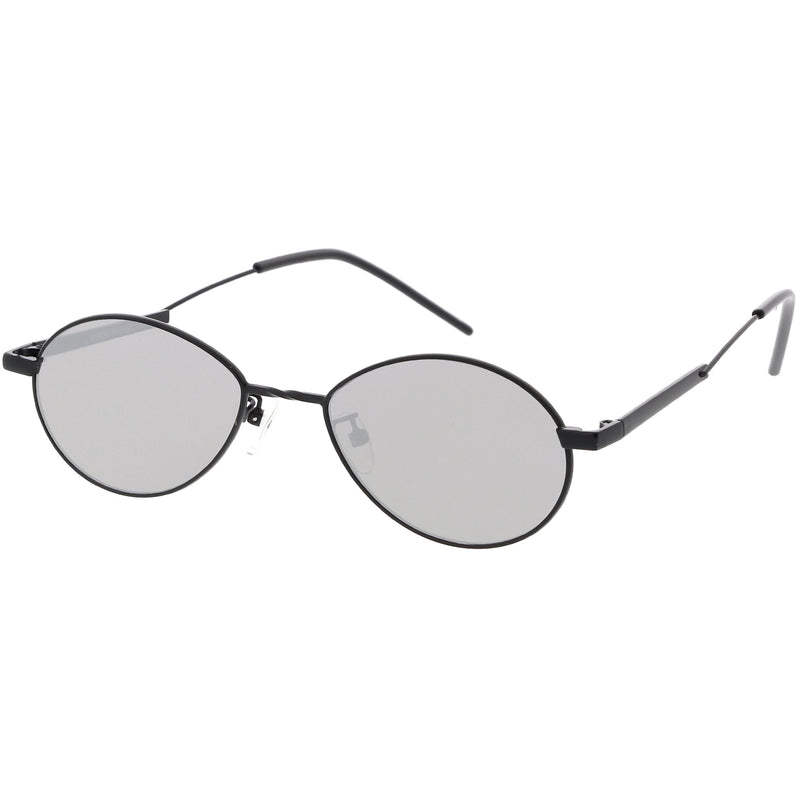 zeroUV Classic Retro Unisex Metal Oval Dapper Sunglasses C741 Sunglasses
