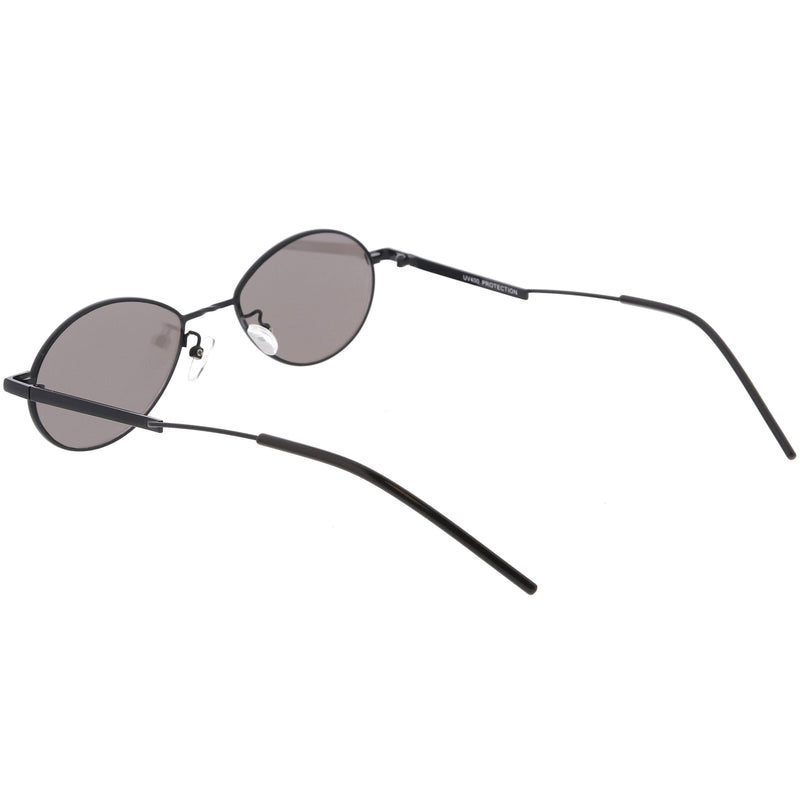 zeroUV Classic Retro Unisex Metal Oval Dapper Sunglasses C741 Sunglasses