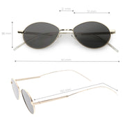zeroUV Classic Retro Unisex Metal Oval Dapper Sunglasses C741 Sunglasses