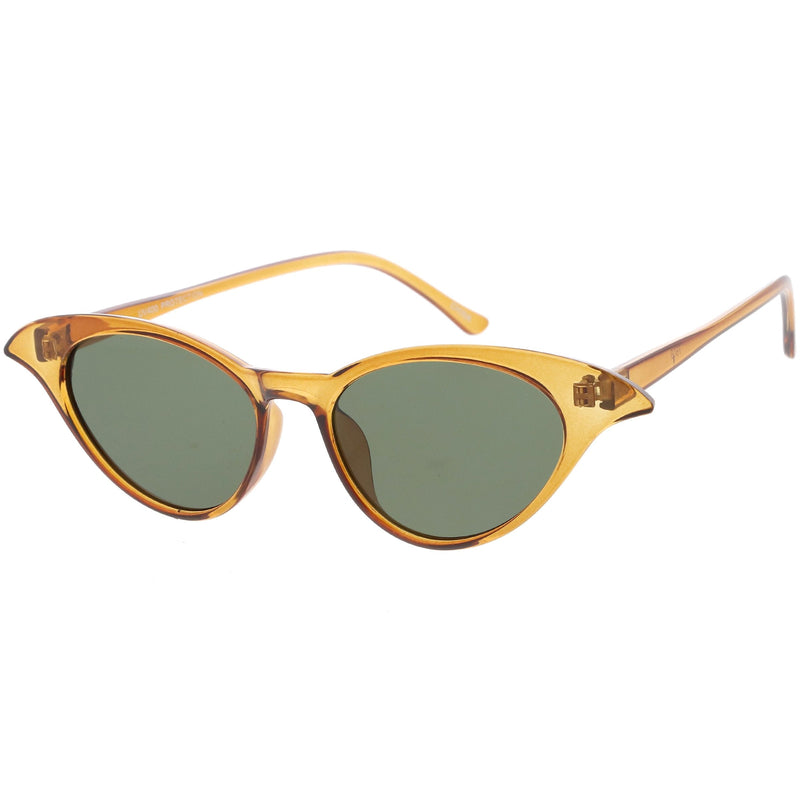 zeroUV Women's Retro Low Pointed Cat Eye Sunglasses C737 Sunglasses