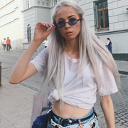 zeroUV Retro 1990's Small Color Tone Oval Metal Sunglasses C709 Sunglasses