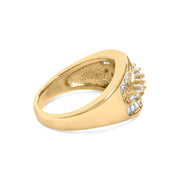 Bids.com 14K Yellow Gold 1.00 Cttw Diamond Cocktall Cluster 5 Stone Ring (H-I Color, SI1-I1 Clarity) - Ring Size 7 Rings