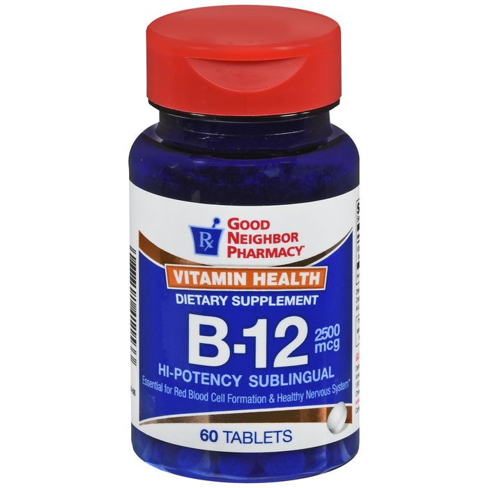 Good Neighbor Pharmacy GNP Vitamin B-12 2500 Mcg Sublingual 60 Tabs