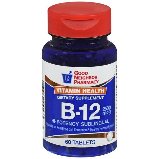 Good Neighbor Pharmacy GNP Vitamin B-12 2500 Mcg Sublingual 60 Tabs