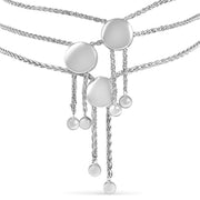 Bids.com Sterling Silver Diamond Accent 3 Piece Adjustable Bolo Bracelet Set Jewelry Sets
