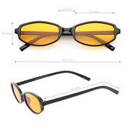 zeroUV Retro Small Rectangle Color Toned Lens Sunglasses C751 Sunglasses