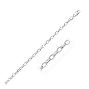 Bids.com 3.2mm 14k White Gold Oval Rolo Chain Necklaces