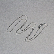 Bids.com 14k White Gold Diamond-Cut Bead Chain 1.0mm Necklaces