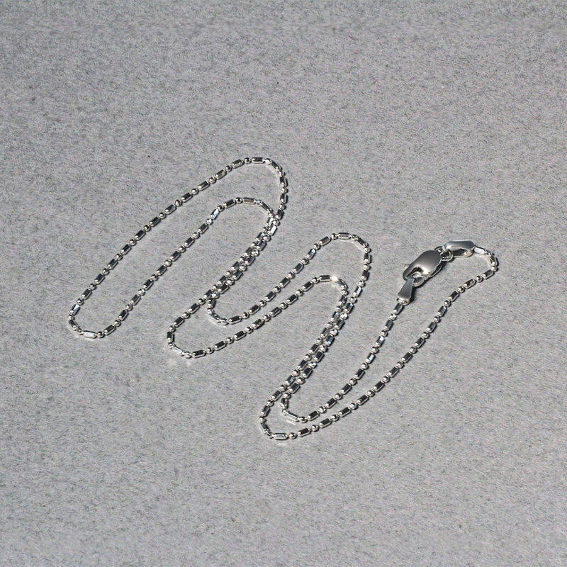 Bids.com 14k White Gold Diamond-Cut Bead Chain 1.0mm Necklaces