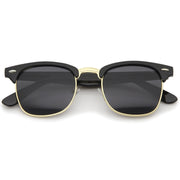 zeroUV Indie Half Frame Horned Rim Vintage Inspired Sunglasses 2934 Sunglasses