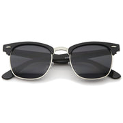 zeroUV Indie Half Frame Horned Rim Vintage Inspired Sunglasses 2934 Sunglasses
