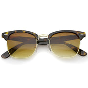 zeroUV Indie Half Frame Horned Rim Vintage Inspired Sunglasses 2934 Sunglasses