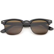 zeroUV Indie Half Frame Horned Rim Vintage Inspired Sunglasses 2934 Sunglasses