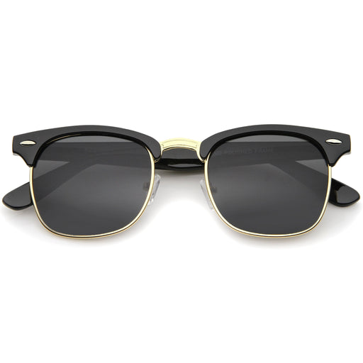 zeroUV Indie Half Frame Horned Rim Polarized Lens Sunglasses 2936 Sunglasses