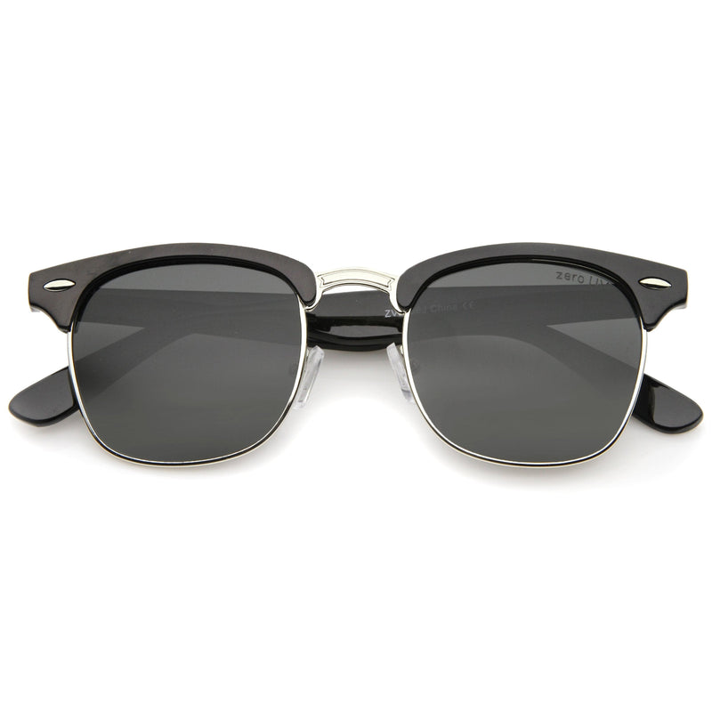 zeroUV Indie Half Frame Horned Rim Polarized Lens Sunglasses 2936 Sunglasses