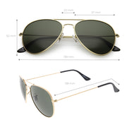 zeroUV Original Classic Metal Military Aviator Sunglasses 1041 58mm Sunglasses