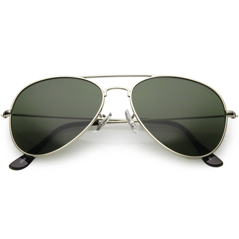zeroUV Original Classic Metal Military Aviator Sunglasses 1041 58mm Sunglasses