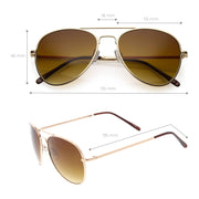 zeroUV Medium Classic Retro Metal Frame Aviator Sunglasses 53mm 1372 Sunglasses