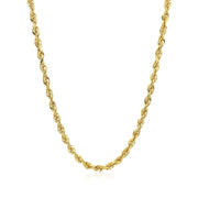 Bids.com 3.0mm 14k Yellow Gold Solid Diamond Cut Rope Chain Necklaces