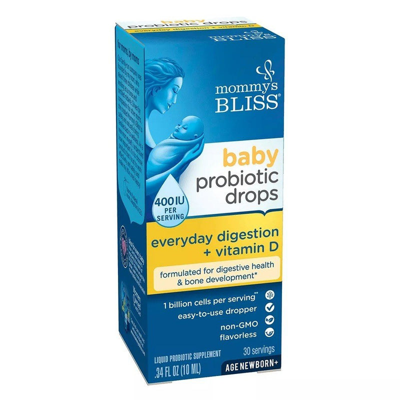 Mommy's Bliss Mommy's Bliss Baby Probiotic Drops Plus Vitamin D – 0.34 Fl Oz Vitamins & Supplements