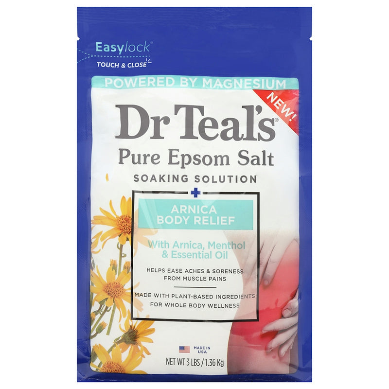 Dr Teal's Dr. Teals® Arnica Body Relief Arnica & Menthol Pure Epsom Salt, 3 lb Bath Additives Lavender