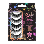 Rude Cosmetics Essential Faux Mink 3D Lashes 5 Variety Pack False Lashes