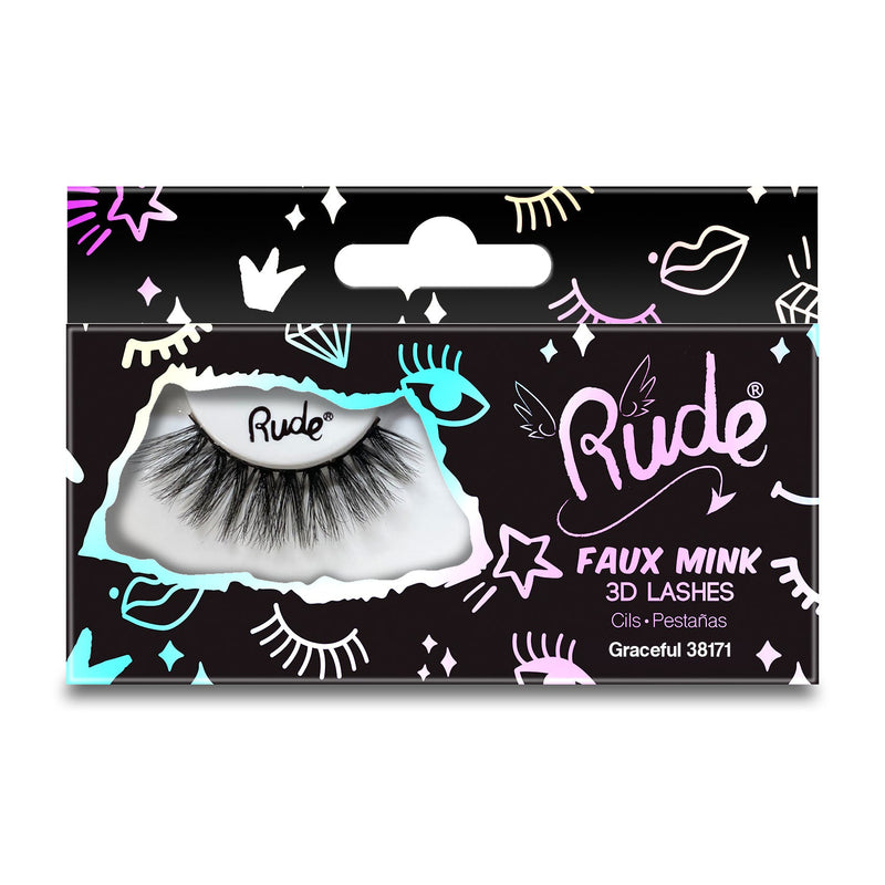 Rude Cosmetics Essential Faux Mink 3D Lashes False Eyelashes
