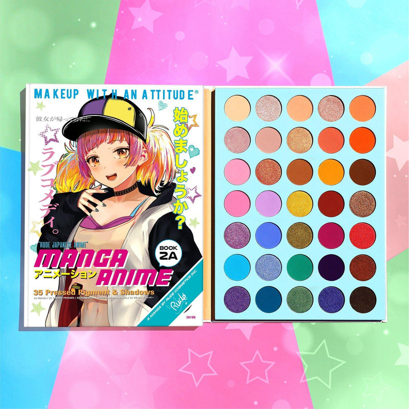 Rude Cosmetics Manga Anime 35 Pressed Pigment & Shadows Book 2A Eye Shadow