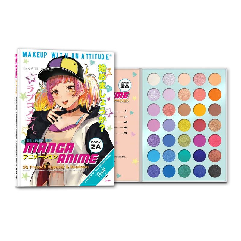 Rude Cosmetics Manga Anime 35 Pressed Pigment & Shadows Book 2A Eye Shadow