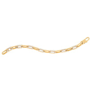 Bids.com 14k Yellow Gold MOP Paperclip Gem Link Bracelet (7.00 mm) Bracelets