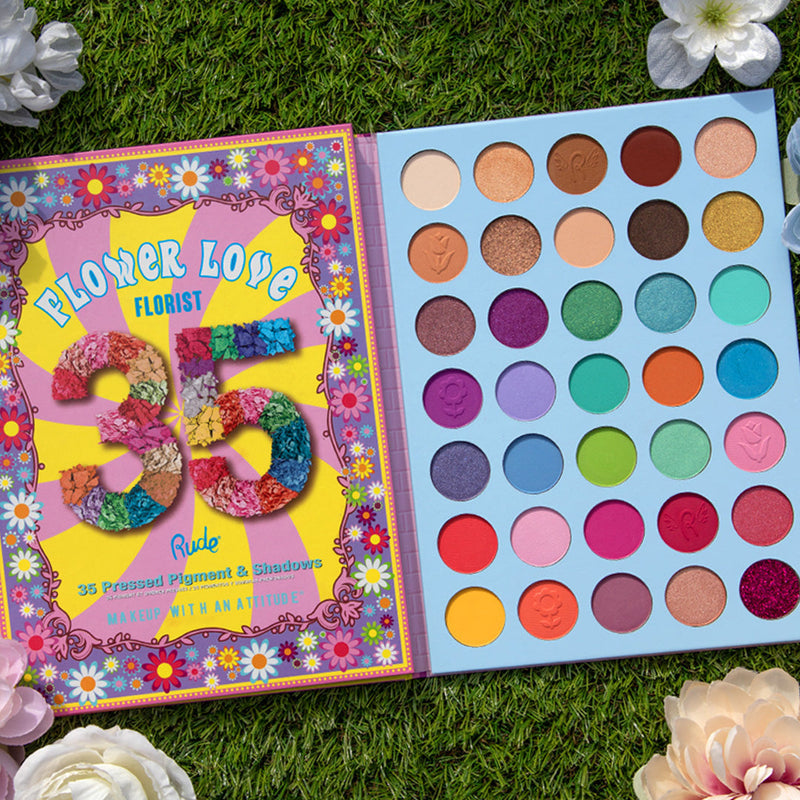 Rude Cosmetics Flower Love 35 Pressed Pigment & Shadows - Florist Eyeshadow