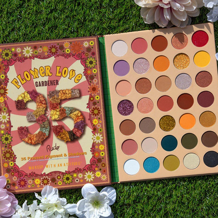 Rude Cosmetics - Rude Cosmetics - Flower Love 35 Pressed Pigment & Shadows - Gardener