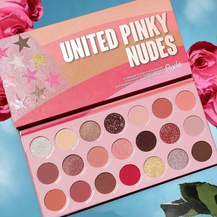 Rude Cosmetics - Rude Cosmetics - United Pinky Nudes - 21 Pressed Pigment & Shadows Palette