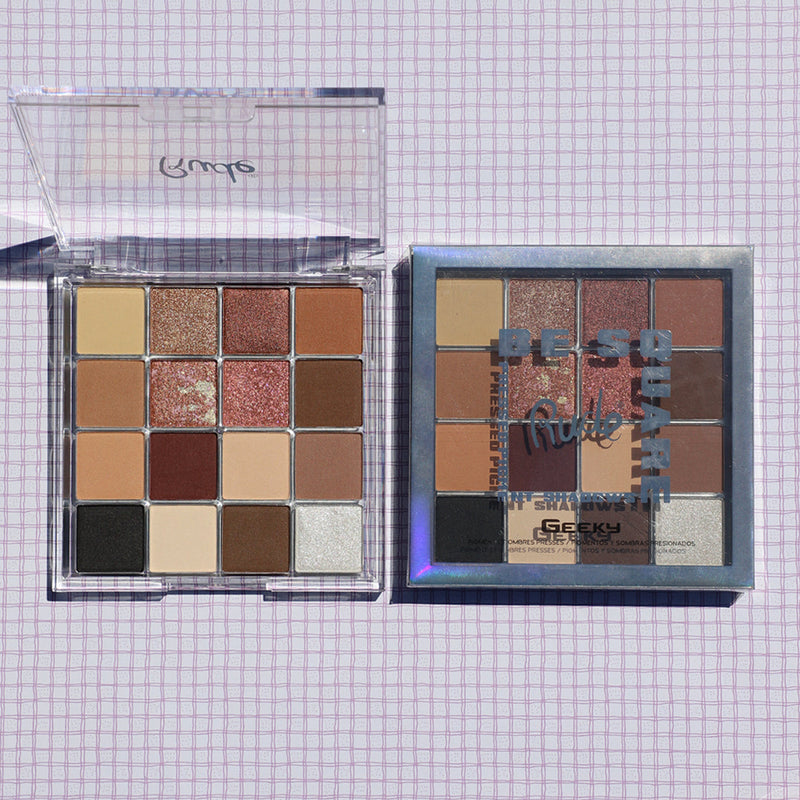 Rude Cosmetics Be Square Pressed Pigments & Shadows - Geeky Eye Shadow