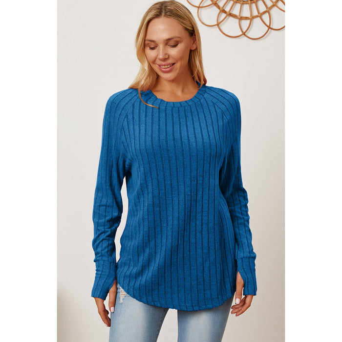 Basic Bae Ribbed Thumbhole Sleeve T-Shirt