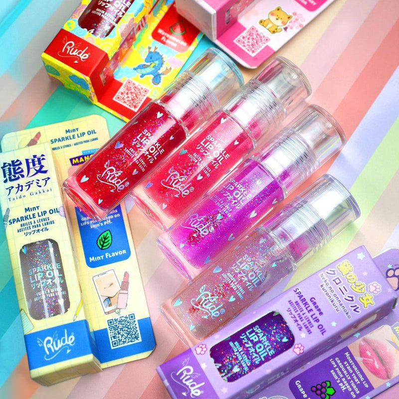 Rude Cosmetics Manga Collection Sparkle Lip Oil Lip Balms & Treatments