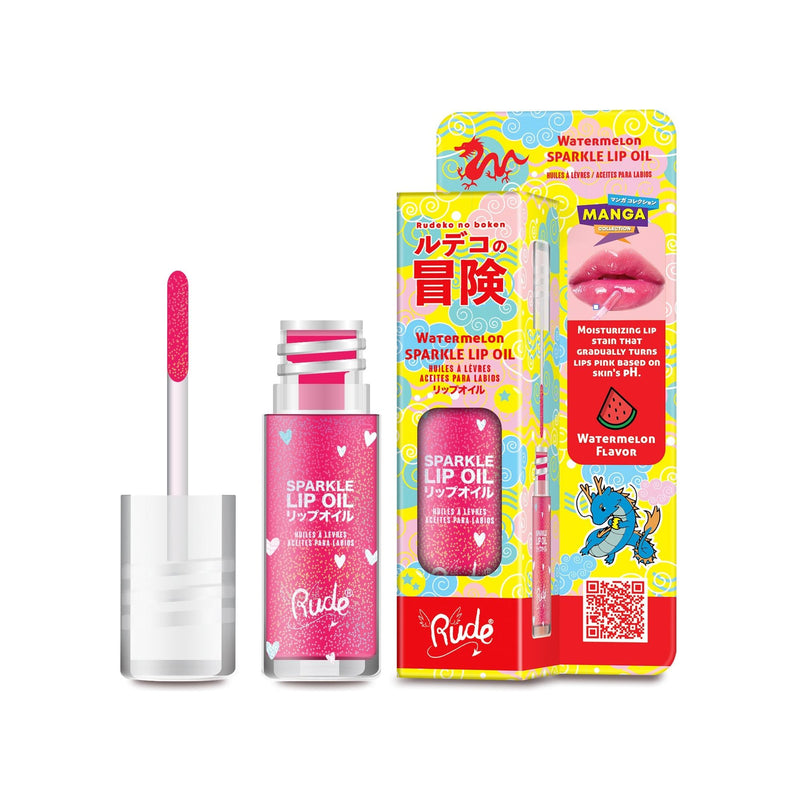 Rude Cosmetics Manga Collection Sparkle Lip Oil Lip Balms & Treatments
