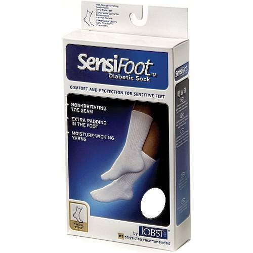 Jobst Sensifoot Diabetic  Socks 8-15 mmHg  Black Crew  Large 1 Pr Medical Supplies