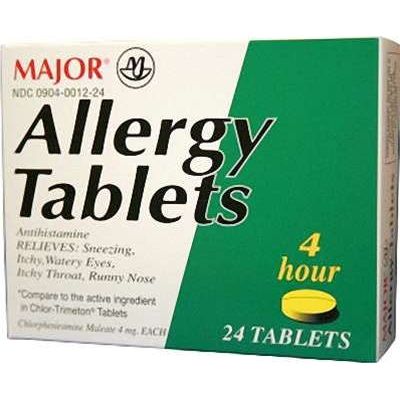 Major Major Allergy Relief - Chlorpheniramine Maleate 4 mg, 24 Tablets Medicine & Drugs