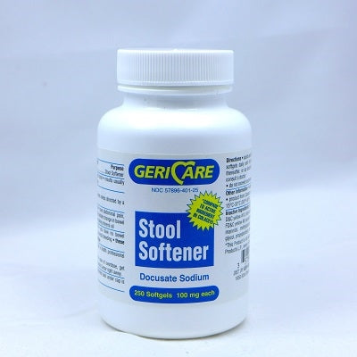 Gericare Gericare Geri Care Stool Softener Docusate Sodium 100mg Gelcaps Medicine & Drugs Light Steel Blue
