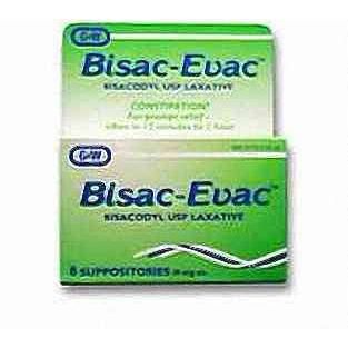 Rx 2 Rx 2 Bisac-Evac Bisacodyl 10mg - 12 Suppositories By G&W Labs Medicine & Drugs