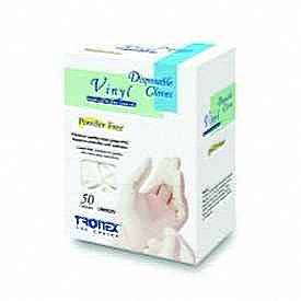Tronex Tronex Gloves Vinyl Powder Free One Size 50 Ct Disposable Gloves White Smoke
