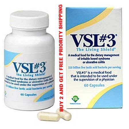 Vsl#3 Vsl#3 High Potency Probiotic - 60 Caps Vitamins & Supplements White Smoke