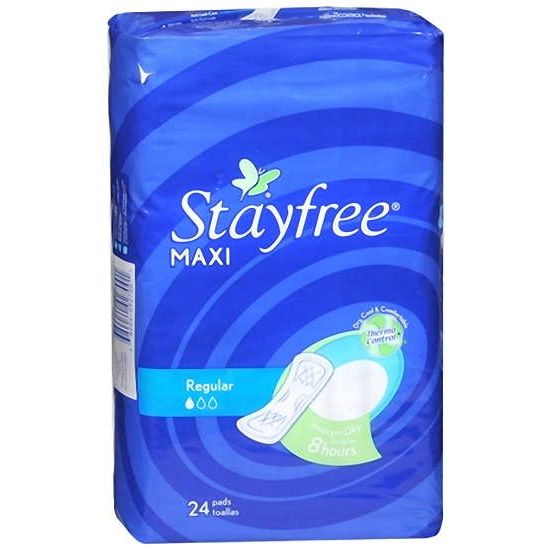 Stayfree Stayfree Maxi Pads, Regular, 24 Pads Health & Beauty Royal Blue
