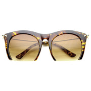 zeroUV Trendy Women's Fashion Half Frame Cat Eye Sunglasses 9651 Sunglasses