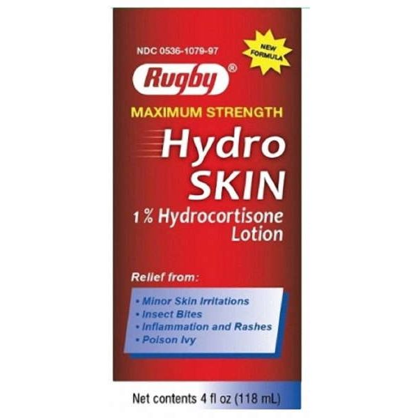 Rugby Rugby Hydroskin De Hidrocortisona Al 1% Loción 4 Oz Rugby Firebrick