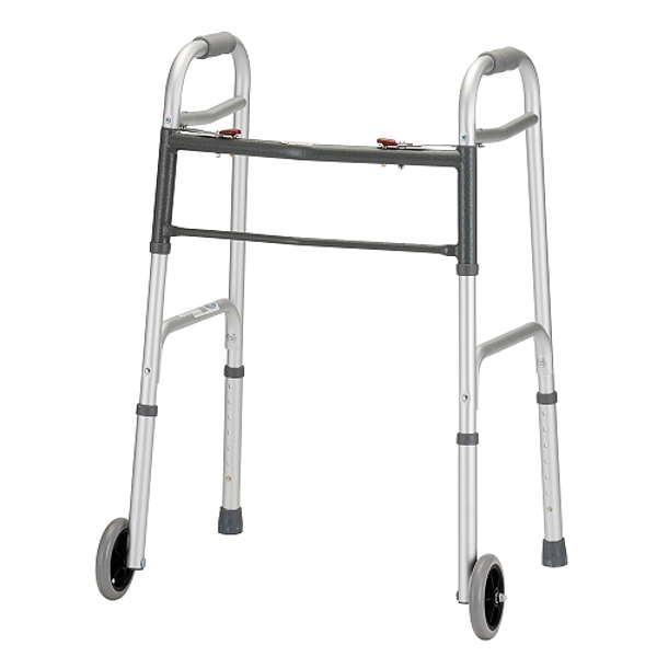 Nova Nova Folding Walker With 5in. Wheels Adult, Chrome Mobility & Accessibility